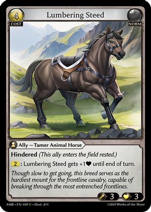 Lumbering Steed (059) [Mortal Ambition] Foil Grand Archive Single Weebs of the Shore