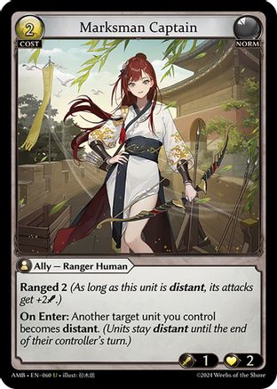 Marksman Captain (060) [Mortal Ambition] Grand Archive Single Weebs of the Shore
