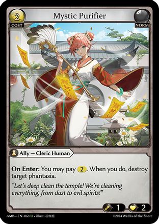 Mystic Purifier (063) [Mortal Ambition] Foil Grand Archive Single Weebs of the Shore