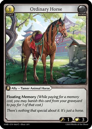 Ordinary Horse (066) [Mortal Ambition] Grand Archive Single Weebs of the Shore