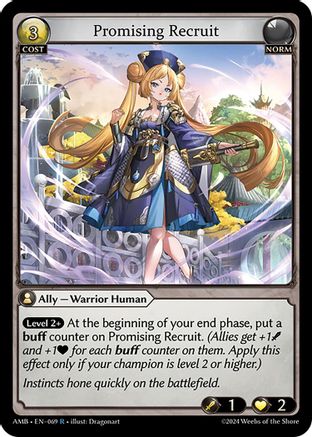 Promising Recruit (069) [Mortal Ambition] Grand Archive Single Weebs of the Shore