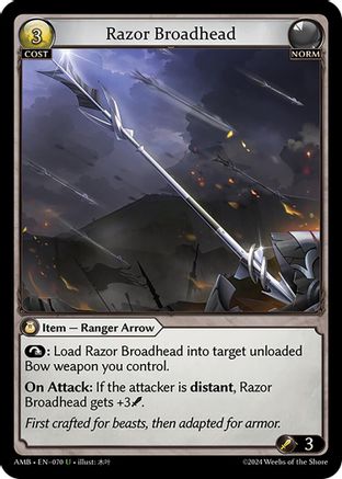 Razor Broadhead (070) [Mortal Ambition] Grand Archive Single Weebs of the Shore