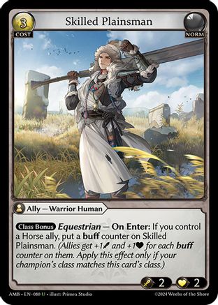 Skilled Plainsman (080) [Mortal Ambition] Grand Archive Single Weebs of the Shore