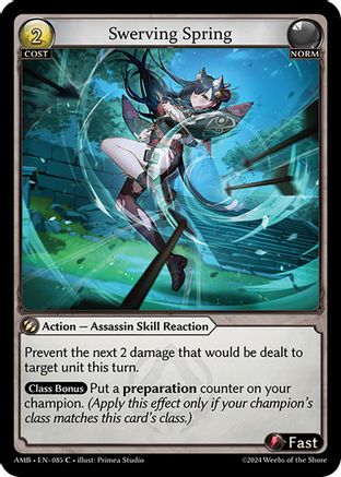Swerving Spring (085) [Mortal Ambition] Foil Grand Archive Single Weebs of the Shore