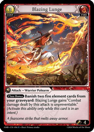 Blazing Lunge (096) [Mortal Ambition] Grand Archive Single Weebs of the Shore