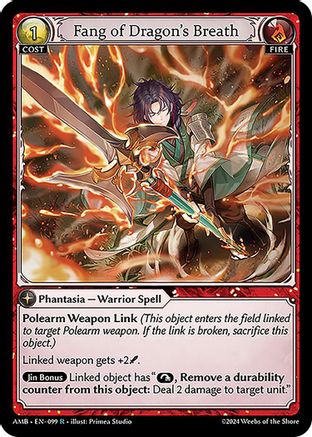 Fang of Dragon's Breath (099) [Mortal Ambition] Grand Archive Single Weebs of the Shore