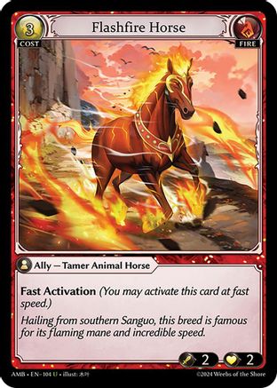 Flashfire Horse (104) [Mortal Ambition] Grand Archive Single Weebs of the Shore