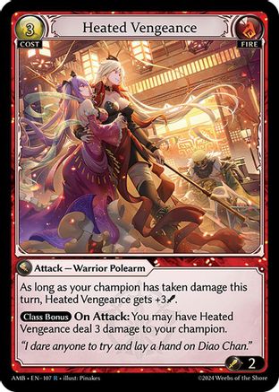 Heated Vengeance (107) [Mortal Ambition] Foil Grand Archive Single Weebs of the Shore