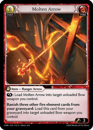 Molten Arrow (112) [Mortal Ambition] Foil Grand Archive Single Weebs of the Shore