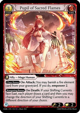 Pupil of Sacred Flames (115) [Mortal Ambition] Grand Archive Single Weebs of the Shore