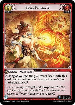 Solar Pinnacle (121) [Mortal Ambition] Grand Archive Single Weebs of the Shore