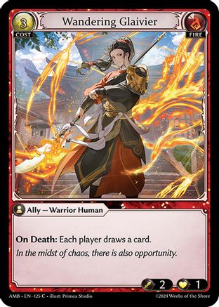 Wandering Glaivier (125) [Mortal Ambition] Foil Grand Archive Single Weebs of the Shore