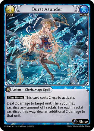 Burst Asunder (128) [Mortal Ambition] Foil Grand Archive Single Weebs of the Shore