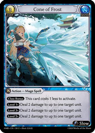 Cone of Frost (130) [Mortal Ambition] Grand Archive Single Weebs of the Shore