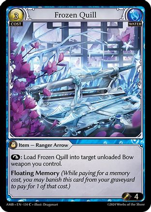 Frozen Quill (134) [Mortal Ambition] Foil Grand Archive Single Weebs of the Shore