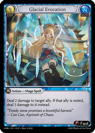 Glacial Evocation (135) [Mortal Ambition] Foil Grand Archive Single Weebs of the Shore