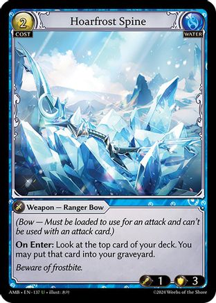Hoarfrost Spine (137) [Mortal Ambition] Grand Archive Single Weebs of the Shore