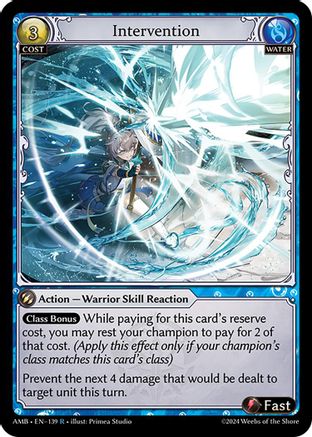 Intervention (139) [Mortal Ambition] Foil Grand Archive Single Weebs of the Shore