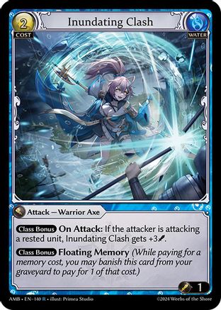 Inundating Clash (140) [Mortal Ambition] Foil Grand Archive Single Weebs of the Shore