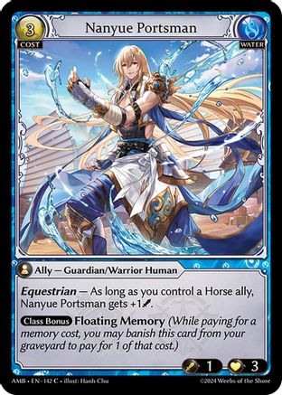 Nanyue Portsman (142) [Mortal Ambition] Foil Grand Archive Single Weebs of the Shore