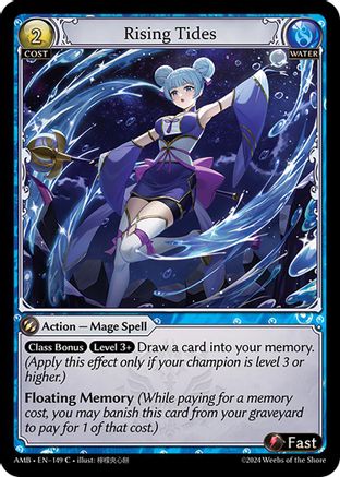 Rising Tides (149) [Mortal Ambition] Foil Grand Archive Single Weebs of the Shore