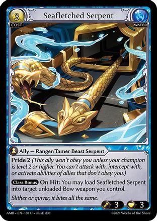 Seafletched Serpent (150) [Mortal Ambition] Foil Grand Archive Single Weebs of the Shore