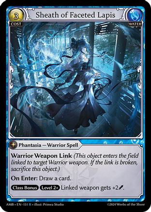Sheath of Faceted Lapis (151) [Mortal Ambition] Foil Grand Archive Single Weebs of the Shore