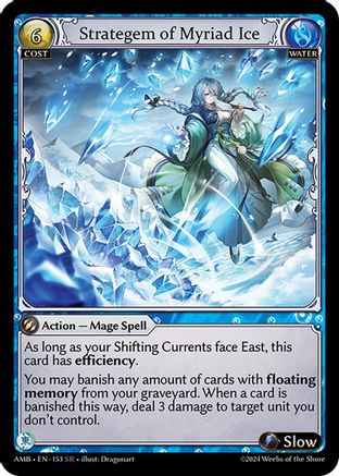 Strategem of Myriad Ice (153) [Mortal Ambition] Foil Grand Archive Single Weebs of the Shore