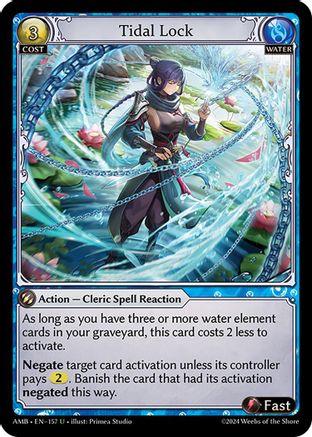 Tidal Lock (157) [Mortal Ambition] Foil Grand Archive Single Weebs of the Shore