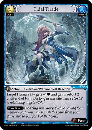 Tidal Tirade (158) [Mortal Ambition] Grand Archive Single Weebs of the Shore