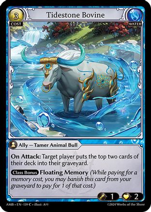 Tidestone Bovine (159) [Mortal Ambition] Grand Archive Single Weebs of the Shore