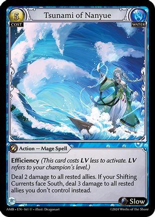 Tsunami of Nanyue (161) [Mortal Ambition] Foil Grand Archive Single Weebs of the Shore