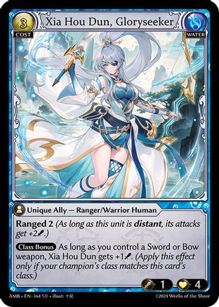 Xia Hou Dun, Gloryseeker (164) [Mortal Ambition] Grand Archive Single Weebs of the Shore