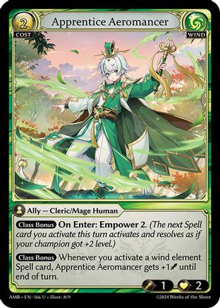 Apprentice Aeromancer (166) [Mortal Ambition] Grand Archive Single Weebs of the Shore