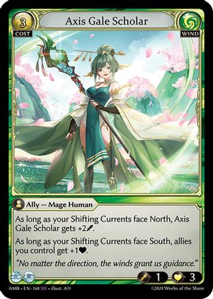 Axis Gale Scholar (168) [Mortal Ambition] Grand Archive Single Weebs of the Shore
