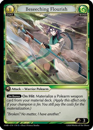 Beseeching Flourish (170) [Mortal Ambition] Foil Grand Archive Single Weebs of the Shore