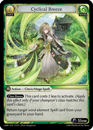 Cyclical Breeze (172) [Mortal Ambition] Grand Archive Single Weebs of the Shore