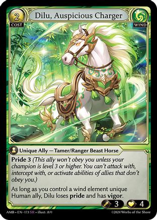 Dilu, Auspicious Charger (173) [Mortal Ambition] Grand Archive Single Weebs of the Shore