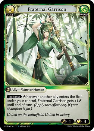 Fraternal Garrison (177) [Mortal Ambition] Foil Grand Archive Single Weebs of the Shore