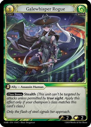 Galewhisper Rogue (178) [Mortal Ambition] Foil Grand Archive Single Weebs of the Shore