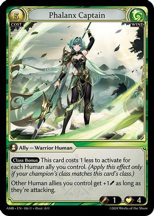 Phalanx Captain (186) [Mortal Ambition] Foil Grand Archive Single Weebs of the Shore