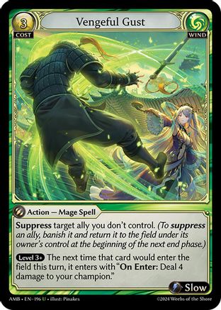 Vengeful Gust (196) [Mortal Ambition] Foil Grand Archive Single Weebs of the Shore