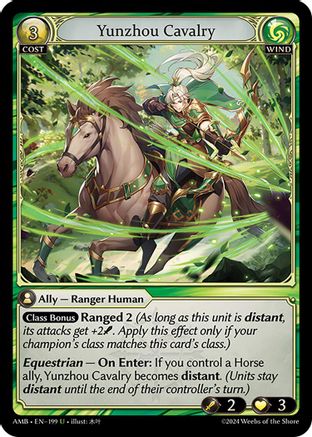 Yunzhou Cavalry (199) [Mortal Ambition] Grand Archive Single Weebs of the Shore