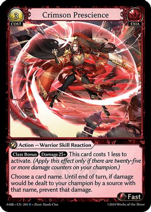 Crimson Prescience (204) [Mortal Ambition] Foil Grand Archive Single Weebs of the Shore