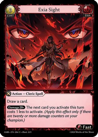 Exia Sight (206) [Mortal Ambition] Foil Grand Archive Single Weebs of the Shore
