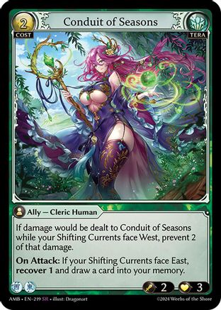 Conduit of Seasons (219) [Mortal Ambition] Foil Grand Archive Single Weebs of the Shore