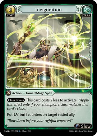 Invigoration (221) [Mortal Ambition] Grand Archive Single Weebs of the Shore