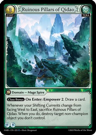 Ruinous Pillars of Qidao (225) [Mortal Ambition] Foil Grand Archive Single Weebs of the Shore