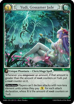 Yudi, Gossamer Jade (229) [Mortal Ambition] Foil Grand Archive Single Weebs of the Shore