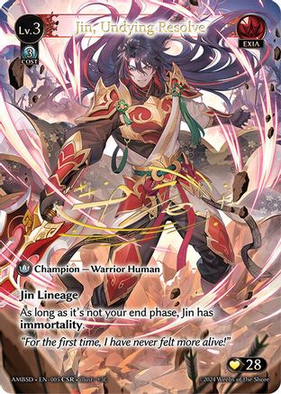 Jin, Undying Resolve (CSR) (005) [Mortal Ambition Starter Decks] Grand Archive Single Weebs of the Shore